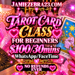 $100/30 min learn tarot for beginners class through whattsapp or FaceTime done in 24-7 days